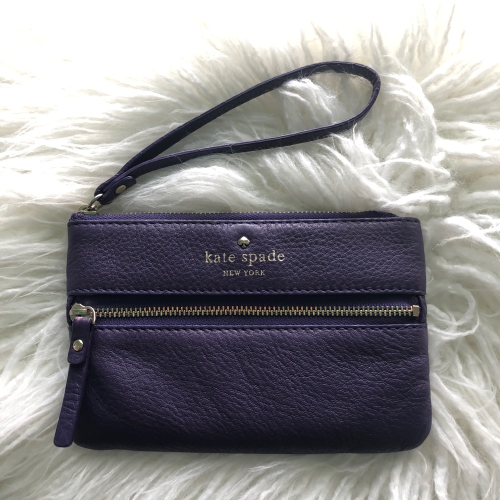 Kate Spade Purple Cobble Hill Bee Wristlet